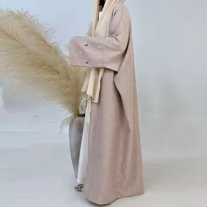 Arabia Saudita, Turquía, Islam, bordado de Luna, cárdigan musulmán, ropa de oración para mujer, - 1