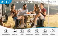 Inodoro portátil retráctil para acampar, orinal de altura ajustable para acampar, coche, viaje, barco, Playa - details 0