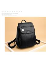 Mochila De Cuero Suave Para Mujer En 5 Colores Bolsa De Hombro Vintage Casual Viaje Mochila De Escuela Bolsa Para Damas - details 19
