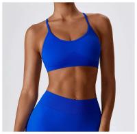 Top corto de gimnasio mejorado para yoga para mujer, sujetador deportivo ajustado sin costuras, sujetador transpirable - details 1