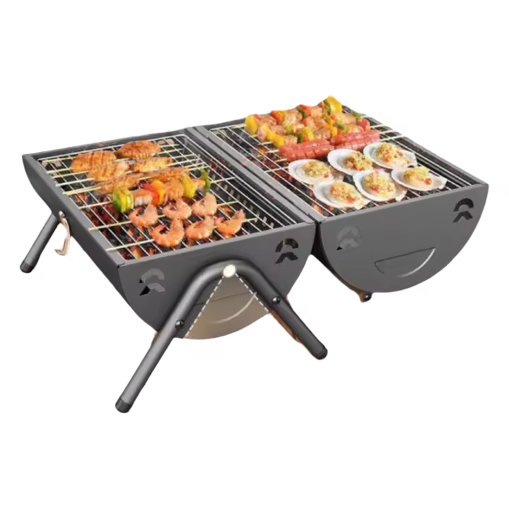Parrilla de Carbón Portátil de Doble Cara Adecuada para Uso Doméstico al Aire Libre - 1