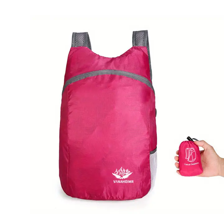 Mochila Plegable Ultra-Ligera de 20L - Impermeable, Duradera de Poliéster para Viajes al Aire Libre y Deportes, Plegable, Empaquetable, para Hombres y Mujeres - 1