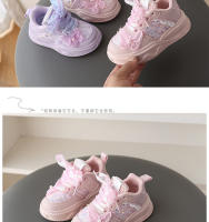 Zapatos para niñas primavera nuevos zapatos de papá extranjero zapatillas de malla para niños zapatillas para correr con diamantes de imitación con lazo - details 7