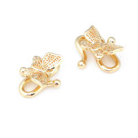 Cierre de latón color oro de 18K en forma de S y M para pulseras y collares, suministros para la fabricación de joyería, accesorios para bricolaje. - details 18