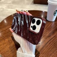 Funda de Teléfono de Cinta Ondulada a la Moda para iPhone Silicona Suave, a Prueba de Golpes, Color Caramelo Fosco - details 18
