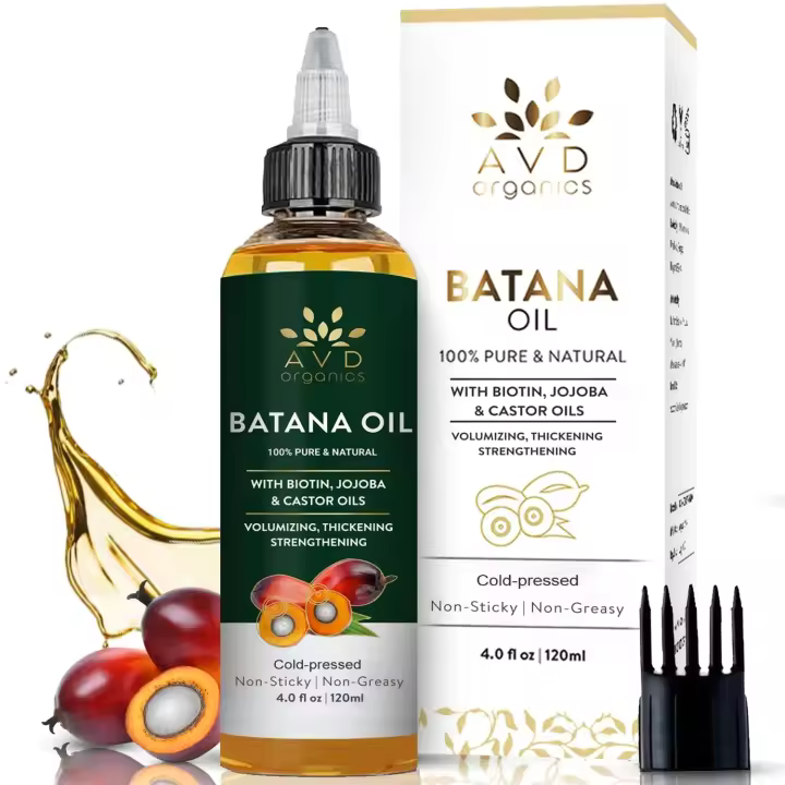 AVD ORGANICS Growth 4.05 fl oz Dr Sebi Aceite crudo orgánico de Honduras 100% puro Natural cabello más grueso y fuerte Ideal para hombres y mujeres - 1