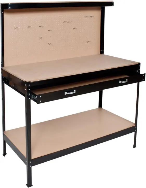 Mesa de Trabajo para Taller Bricolaje Varias Dimensiones Herramientas de Pared Cajón - 1