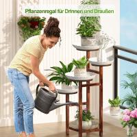 Estante de Almacenamiento para Plantas Metal Negro, Herramientas de Jardín y Guantes, 141 cm, Para Interior y Exterior, Escaleras para Plantas, para Balcón - details 16