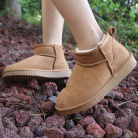 Botas de nieve Ultra Mini clásicas de Australia, botines de invierno de ante vacuno para mujer, zapatos cálidos antideslizantes para niñas, talla 35-44 granate - details 2