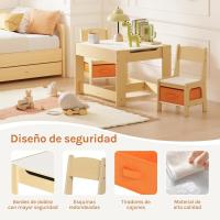 Asientos para Niños Mesa y 2 Sillas con Espacio de Almacenamiento para Juegos de Niños en Edad Preescolar Muebles - details 5