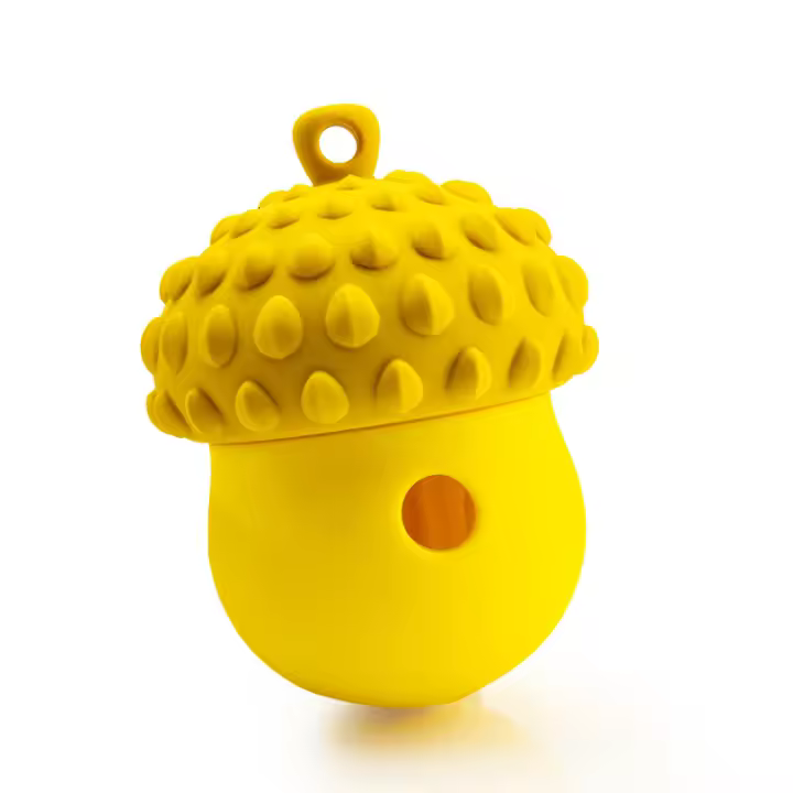 Nuevo Juguete Interactivo Educativo para Mascotas Dispositivo de Bola de Comida Resistente a Mordeduras para Gatos y Perros Cono de Pino, Silicona, Fugas de Comida para Mascotas - 1