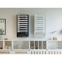 10 Compartimentos Metal Montar A4 Soporte Documentos Pared Oficina Archivador de Pared Organizador Correo Revistas Pared Almacenamiento Archivos Revistero,Blanco - details 5