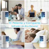 Ventilador de aire acondicionado, humidificador portátil para dormitorio de oficina, aire libre en miniatura redondo para el ho - details 0