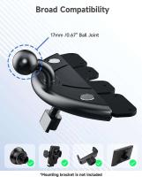 Accesorio universal para instalación móvil con ranura, cabezal de bola de 17 mm para teléfono, soporte para ranura para CD de coche - details 3