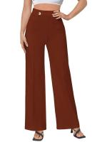 Pantalones holgados elegantes de cintura alta para mujer primavera otoño para moda femenina - details 12