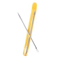 Limpiador de poros de 12 Cm, herramienta de belleza, removedor de espinillas y comedones de acero inoxidable, Extractor de imperfecciones de acné y espinillas - details 3