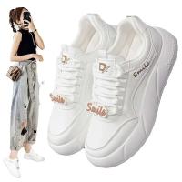 Zapatos deportivos de suela blanda de otoño para mujer, color blanco, con sensación de caca, estilo occidental, talla grande - details 3