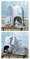 Mochila para transportar gatos, bolsa para perros pequeños, gatos, cachorros, espacio expansible, malla transpirable transparente - details 3