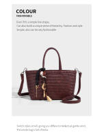 Bolso de mano de gran capacidad, nuevo bolso grande y versátil para mujer, bolso de hombro, bolso de cesta de verduras tejido elegante francés. - details 22