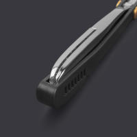 Afeitadora Profesional Manual de Acero Inoxidable con Borde Recto para Barbero Navaja de Afeitar Plegable para Portar y Corte de Barba - details 7