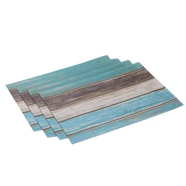 Tapete de Mesa antideslizante de terileno, Mantel Individual de 45x30 CM, color Naranja/Azul/marrón/Green/Azul, 1/4 piezas - 1