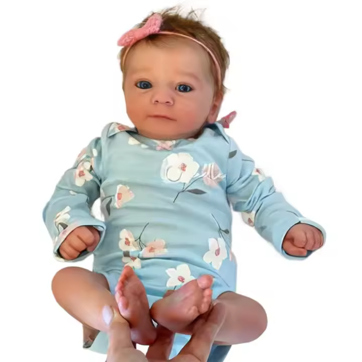 Muñeca reborn con simulación de bebé, cuerpo de tela, 19 pulgadas, regalo de cumpleaños - 1