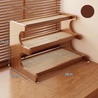 Estante de almacenamiento de escritorio de 2/3 niveles, soporte de mesa de madera compacto que ahorra espacio, estantería de escritorio multifuncional fácil de montar - details 8