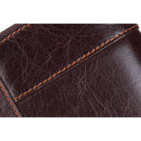 Cartera de Cuero Retro Resistente al Desgaste Estilo Cuadrado Horizontal Cierre de Cremallera - details 7