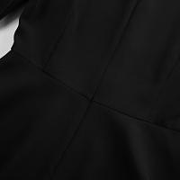 Vestido negro de línea A con diseño de manga larga para mujer, primavera verano, nuevo. - details 24