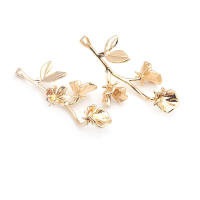 4 Uds. Colgantes de flores de latón de Color platino, suministros para hacer joyas de alta calidad, collar, pendientes, accesorios para mujer - details 21