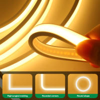 Tira de luces Led COB de alto brillo para habitación, cinta Flexible impermeable para iluminación de jardín, 12V, 24V, 320Led/m - details 12