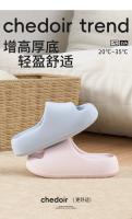 Zapatillas frescas de color sólido de suela gruesa para el hogar de verano para mujer, nuevas zapatillas de baño para el hogar, zapatos casuales de moda para aumentar la altura - details 0