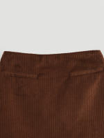 Minifalda Vintage de pana para mujer, falda acampanada de cintura alta, elegante e informal para oficina, Otoño e Invierno - details 4