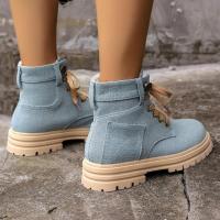 Botas planas martin para mujer, zapatos con cordones, botas cortas, moda de otoño - details 4