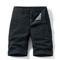 Novedad de verano, pantalones cortos Cargo 100% de algodón para hombre, moda de Color sólido, múltiples bolsillos, pantalones cortos holgados informales de marca para hombre - details 5