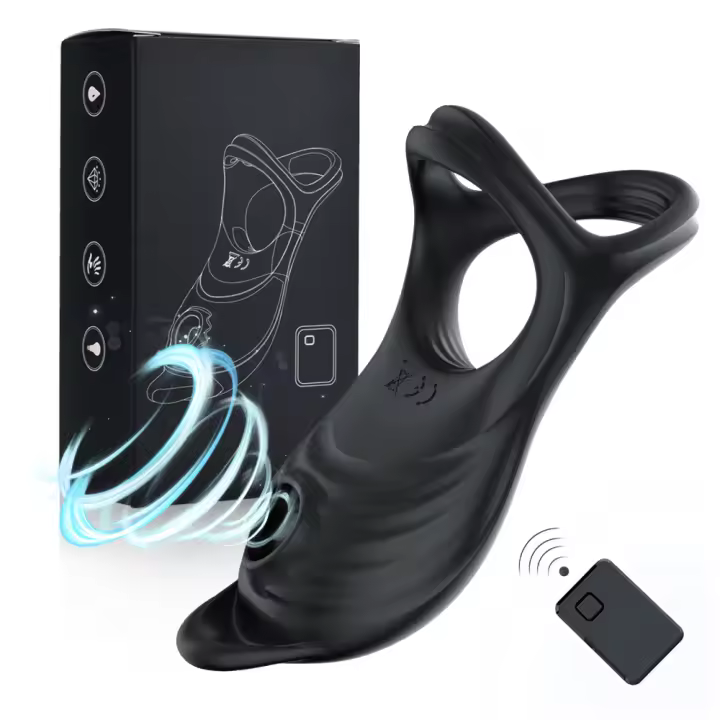 Anillo vibrador de succión para hombre, Juguetes sexuales para estimulación del clítoris, masajeador del punto G con Control remoto, productos para adultos - 1