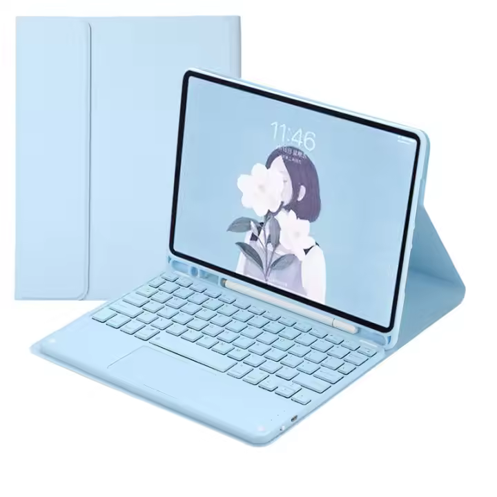 Funda para teclado inalámbrico, accesorio para iPad Air 4 Air 5 generación, 10,9 pulgadas, Trackpad, español, con portalápices - 1