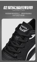 Zapatillas de deporte de cuero PU, hombres casuales, zapatos deportivos para niños, negro puro, talla grande 47 48, tenis para hombres - details 7