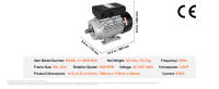 Motor eléctrico SucceBuy, motor de compresor de aire monofásico, rotación CW/CCW para maquinaria agrícola y equipos generales - details 7