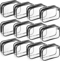 Bolsa transparente de PVC con cremallera para mujer, estuche de maquillaje transparente, organizador de artículos de tocador de viaje, almacenamiento, artículos de tocador para baño, 1/12 Uds. - details 2
