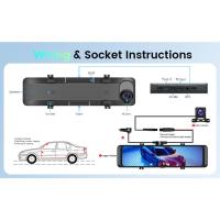 4K Car Rearview Mirror Dash CAM Camera,11.26 Inch IPS Touch Screen Wireless CarPlay