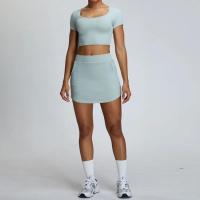 Conjunto de 2 piezas de Yoga Fiess, ropa deportiva informal para exteriores, falda de corte A - details 7