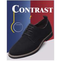 Zapatos informales de gamuza para hombre, calzado con cordones, Oxford azul, planos, transpirables, talla grande 38-48 - details 2