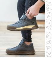 Zapatos de trabajo con punta compuesta para hombre, zapatillas de seguridad de cuero indestructibles, antigolpes, antipinchazos, aislamiento, 6KV - details 21