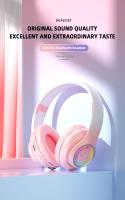 Auriculares inalámbricos Bluetooth 5,3 estéreo envolvente con micrófono para niños, auriculares cómodos y saludables, tarjeta TF, luz RGB colorida y bonita - details 0