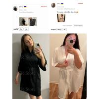 Bata de satén para mujer, lencería íntima, ropa de dormir sedosa, regalo de boda nupcial, bata de baño tipo kimono informal, camisón Sexy - details 21