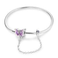 Pulsera de Plata Esterlina 925 Encanto de Mariposa Estrellas Luna Cadena de Seguridad - details 110