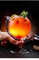 Vasos con forma de globo de 330ml y 11oz, taza para bebidas frías con cola de vino para restaurante occidental con pajita - details 10