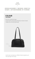 Bolso de bolos retro de gran capacidad para mujer, ambiente premium, casual, versátil, bolso de hombro portátil para viajeros - details 6
