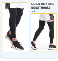 Calentadores de compresión para hombre y mujer, medias largas hasta la rodilla, para baloncesto, fútbol, ciclismo, protección UV, 1 piezas - details 18